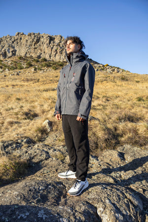 Lonely Track Outlander Waterproof Jacket in grey - 10,000mm waterproof, fully taped ripstop outdoor jacket