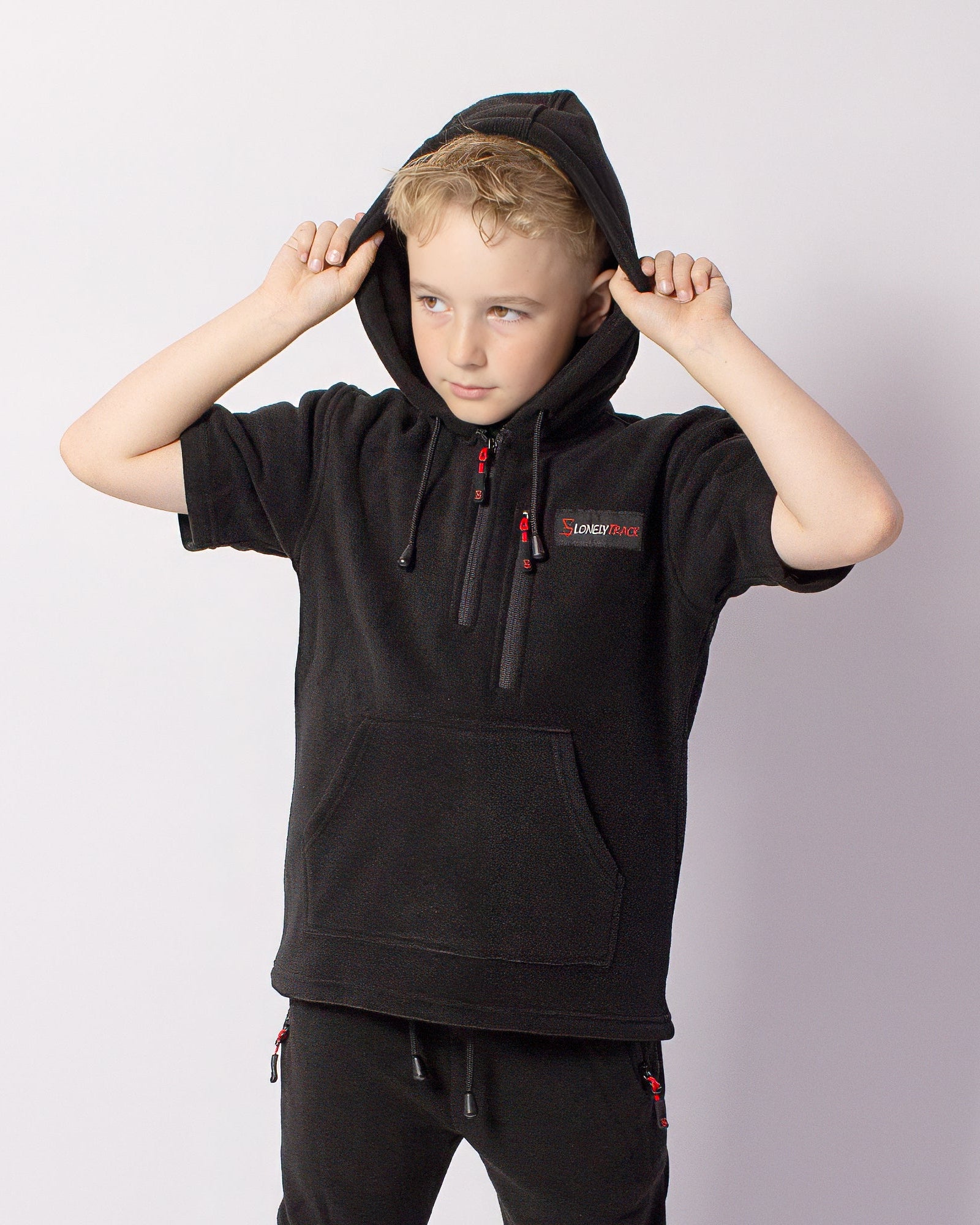 Lonely Track Kids Rogue Tee - soft fleece hooded tee for kids
