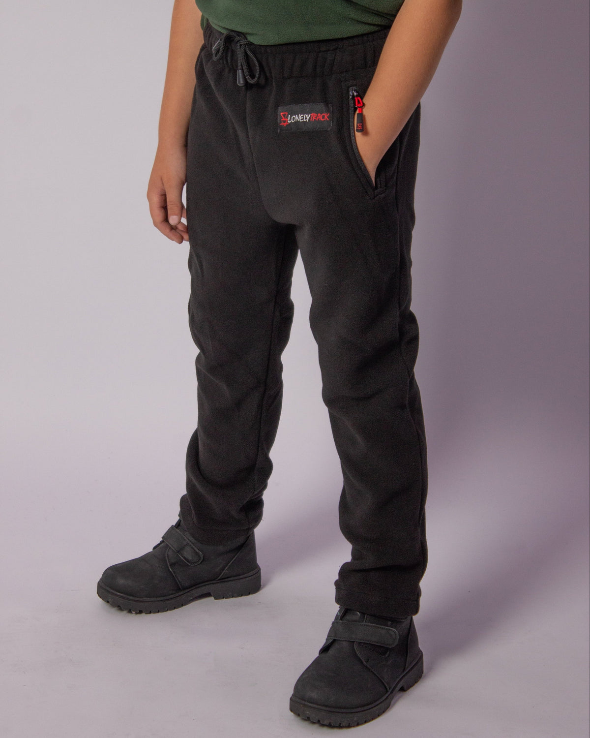 Lonely Track Kids Rookie Pants - kids fleece pants with elastic waist and pockets