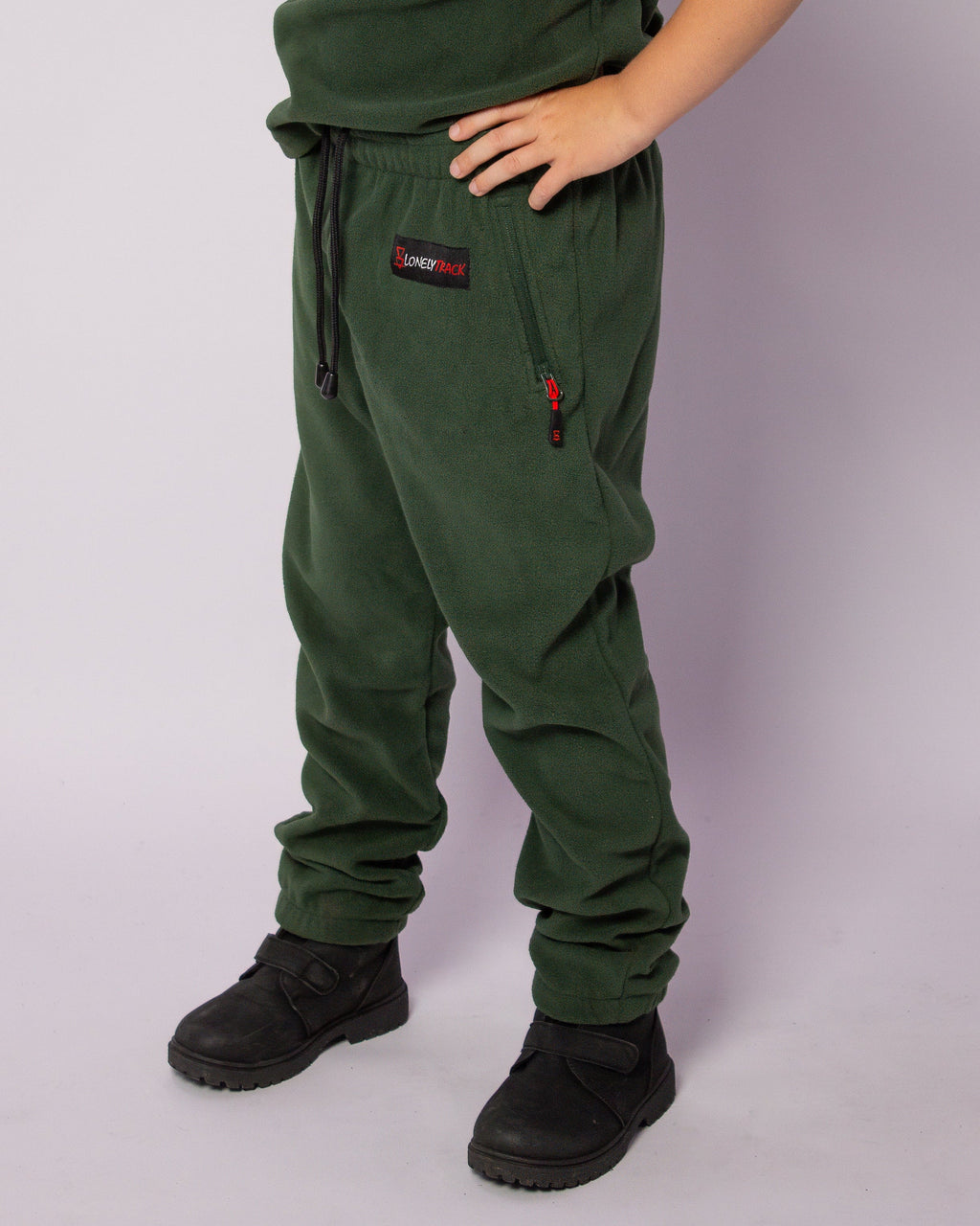 Lonely Track Kids Rookie Pants - kids fleece pants with elastic waist and pockets