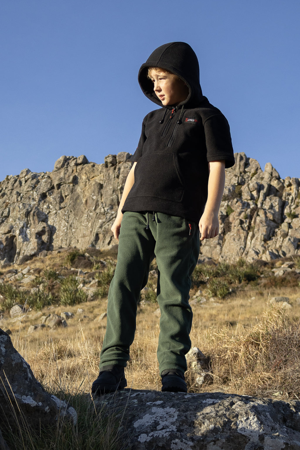 Lonely Track Kids Rogue Tee - soft fleece hooded tee for kids