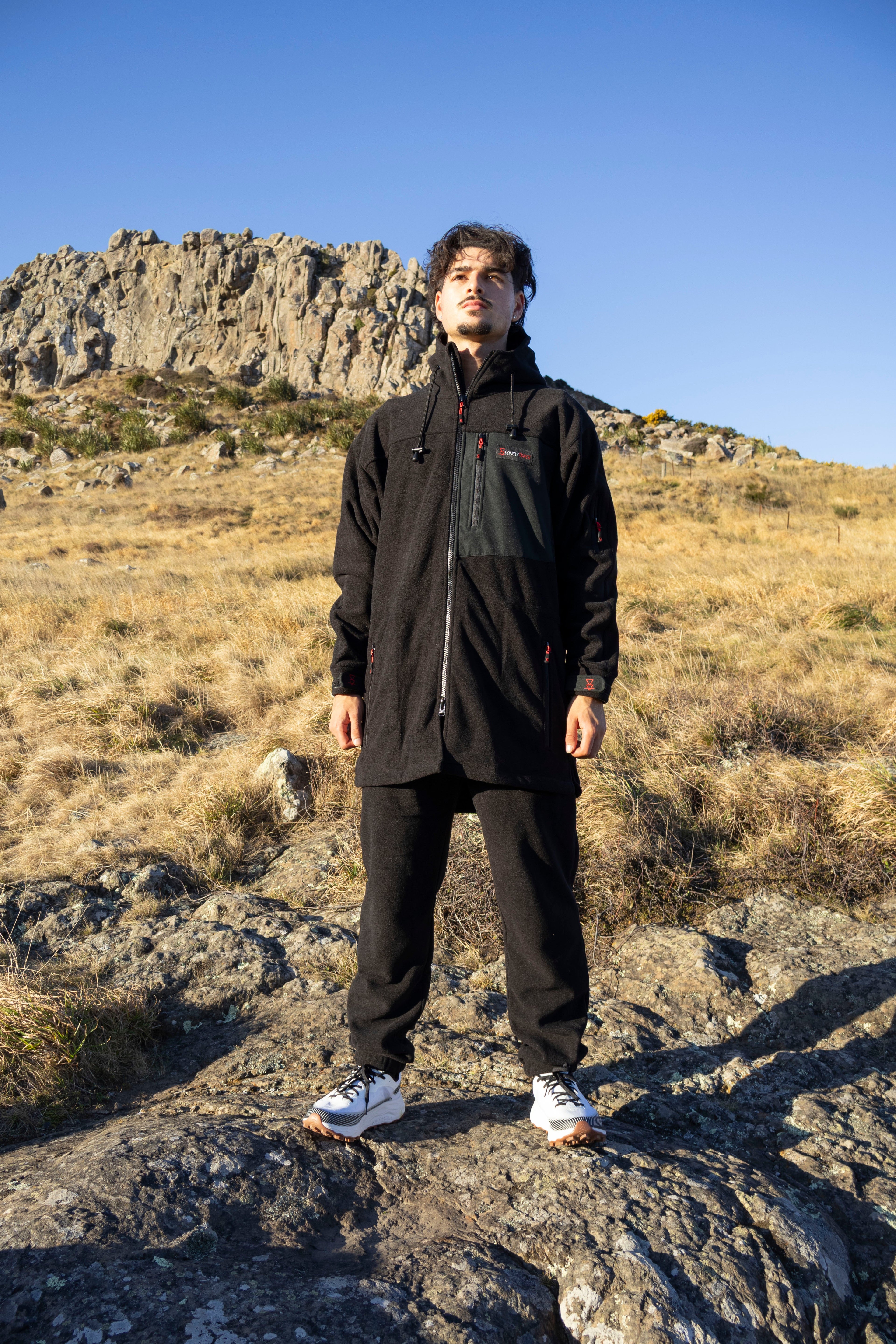 Lonely Track Mokau Fleece Jacket - men's heavyweight DWR fleece with large pockets