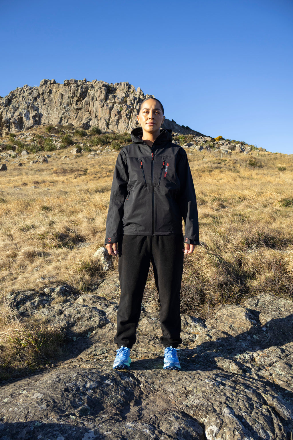 Lonely Track Outlander Waterproof Jacket in black - 10,000mm waterproof, fully taped ripstop outdoor jacket