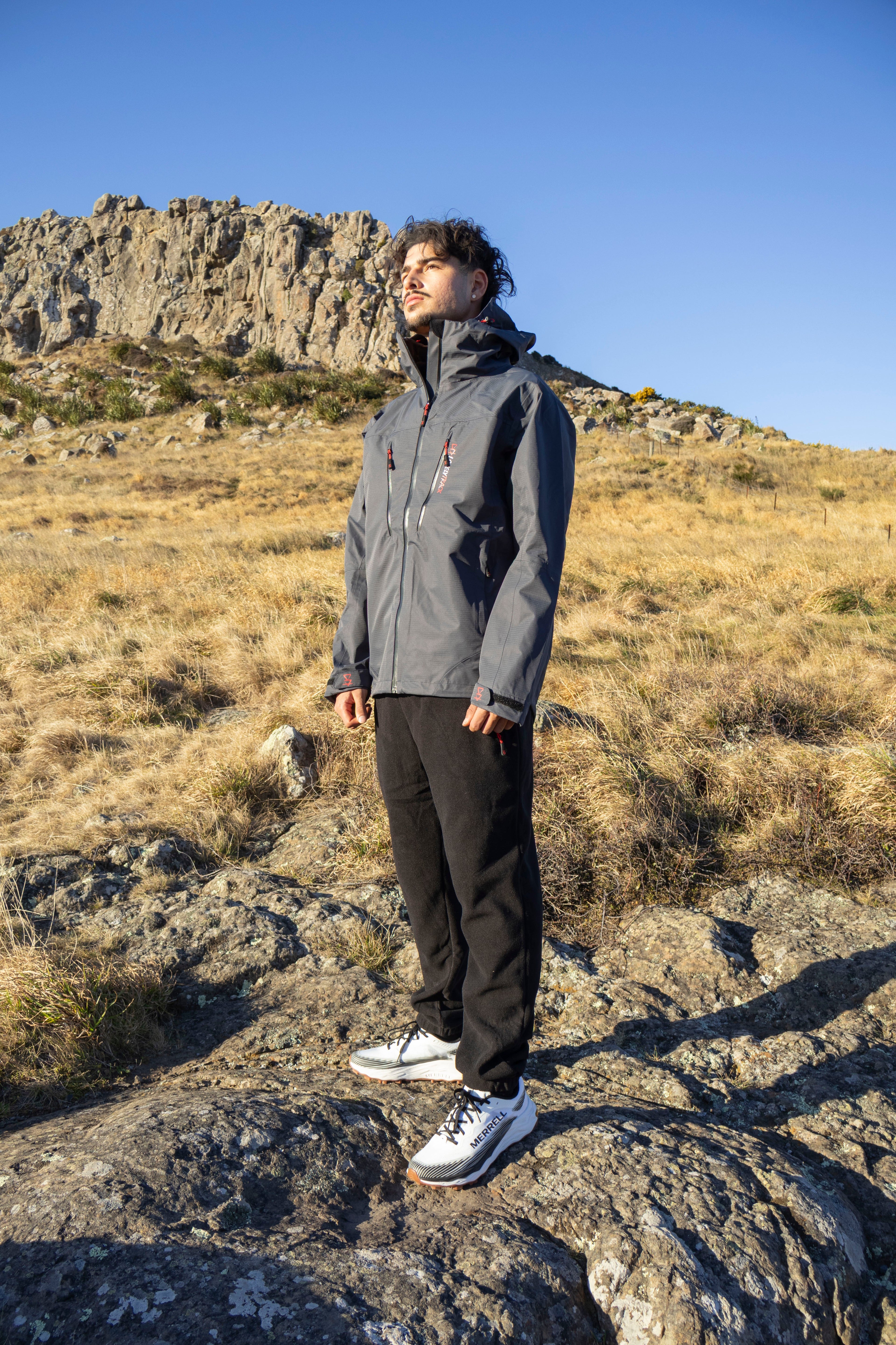 Lonely Track Outlander Waterproof Jacket in grey - 10,000mm waterproof, fully taped ripstop outdoor jacket