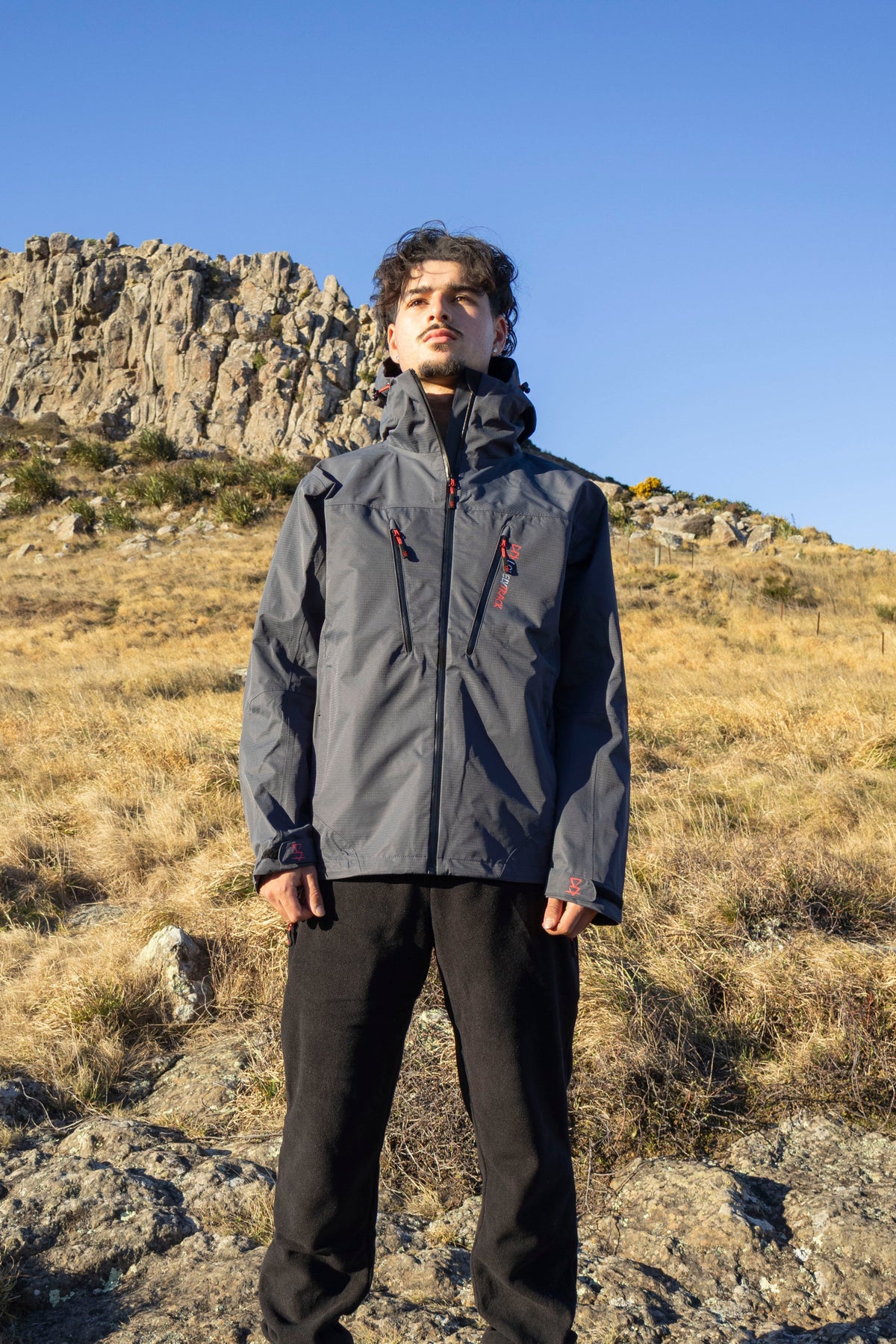 Lonely Track Outlander Waterproof Jacket in grey - 10,000mm waterproof, fully taped ripstop outdoor jacket