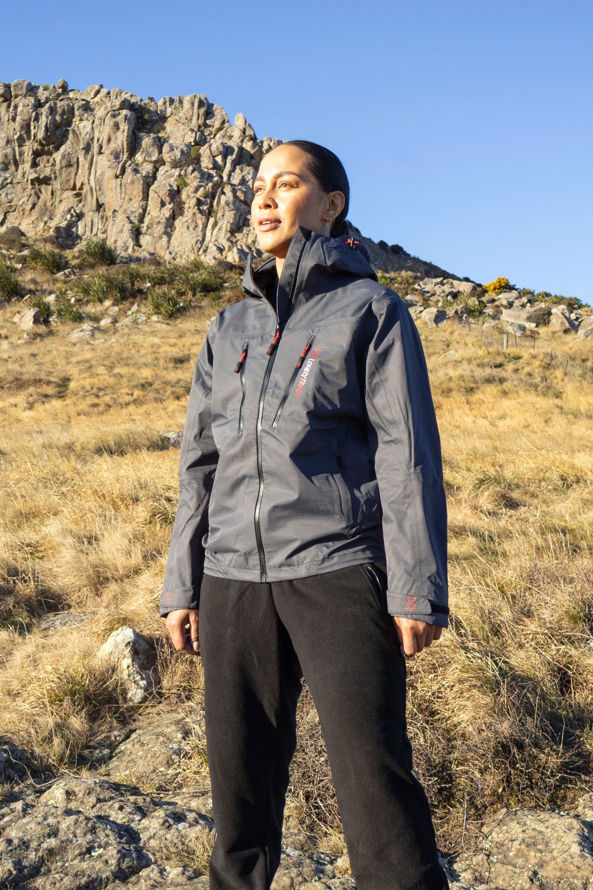 Lonely Track Outlander Waterproof Jacket in grey - 10,000mm waterproof, fully taped ripstop outdoor jacket