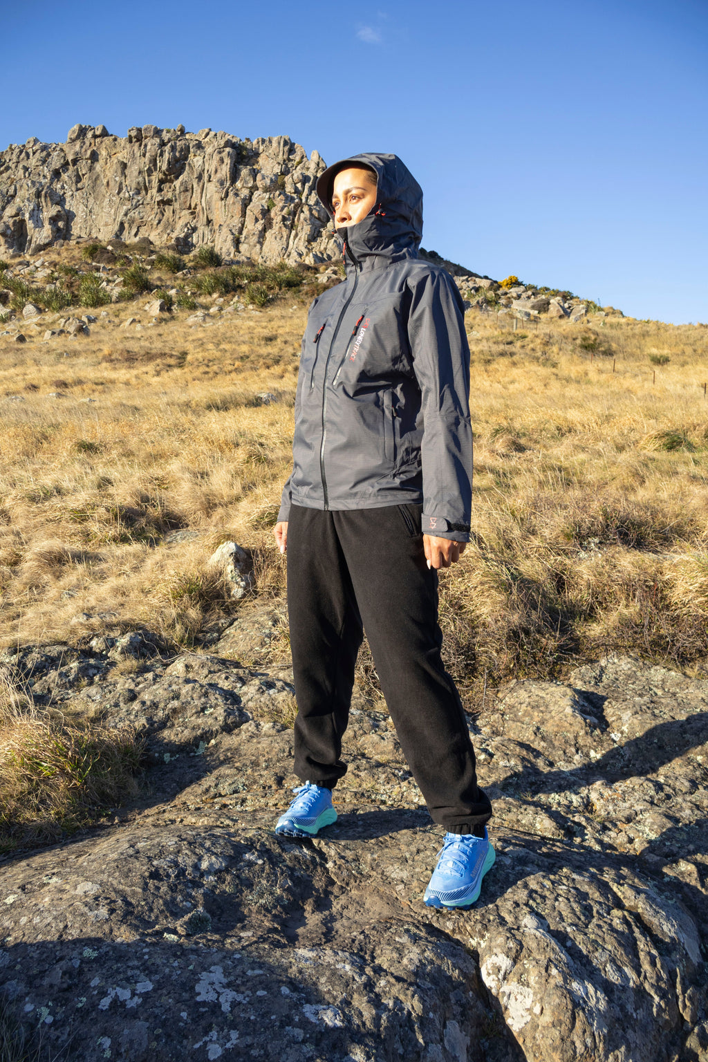 Lonely Track Outlander Waterproof Jacket in grey - 10,000mm waterproof, fully taped ripstop outdoor jacket