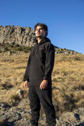 Lonely Track Rogue Fleece Hoodie - men's soft fleece with kangaroo pocket and quarter zip