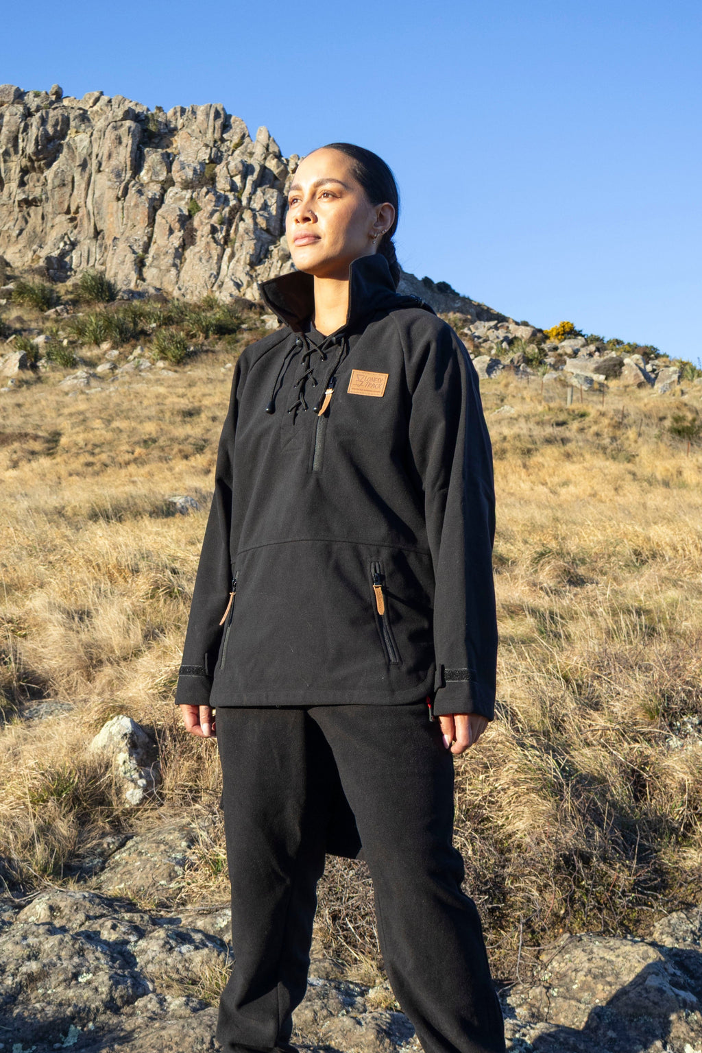 Lonely Track Wilder bush shirt in black - women's original NZ outdoor bush shirt