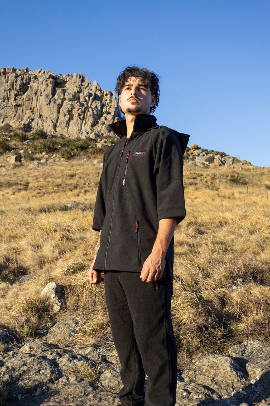Lonely Track Wilder Zipped bush shirt - men's full zip Tricot fleece