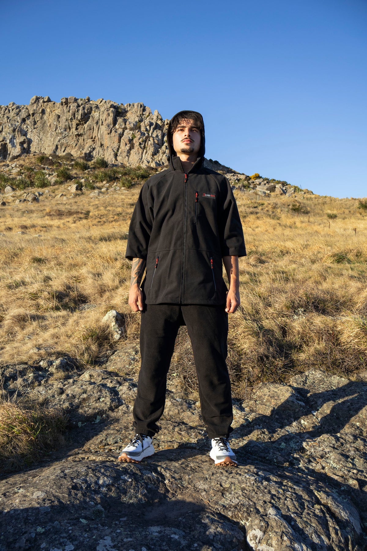 Lonely Track Wilder Zipped bush shirt - men's full zip Tricot fleece