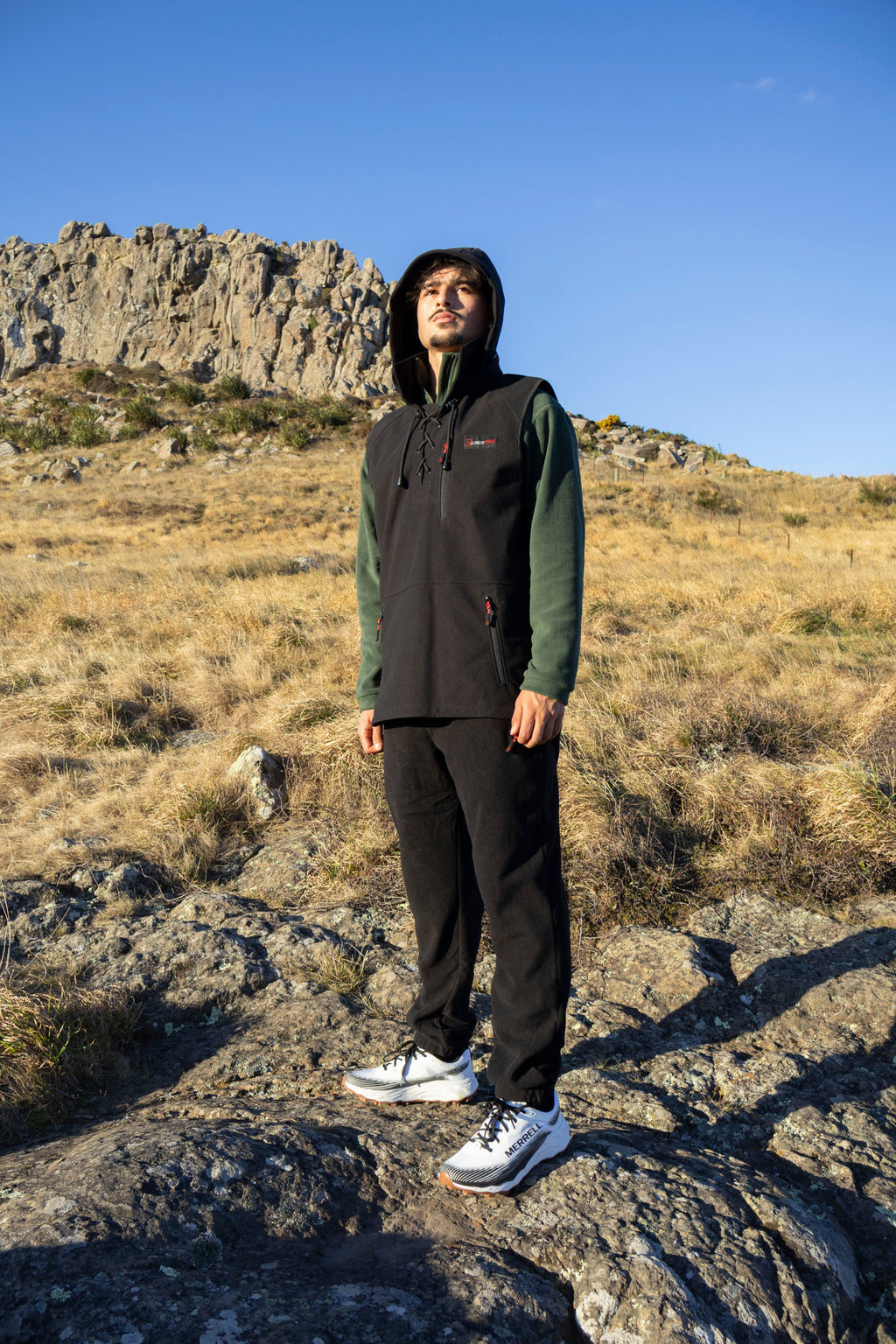 Lonely Track Wilder Sleeveless Vest - men's wind resistant Tricot fleece vest